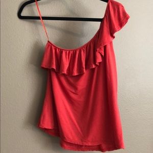 BCBG One shoulder blouse